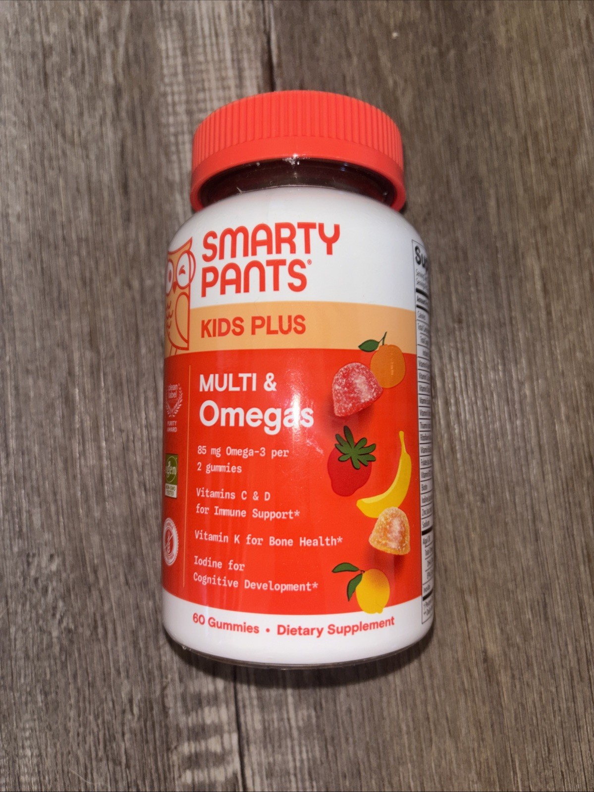 Kids Plus, Multi & Omegas Gummies, Lemon, Orange, and Strawberry Banana, 60 Ct