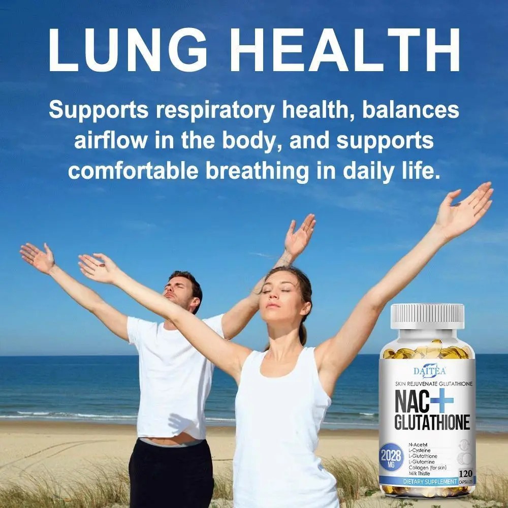 Daitea NAC Glutathione 3 Pack Liver Skin Health Supplement 120 Capsules