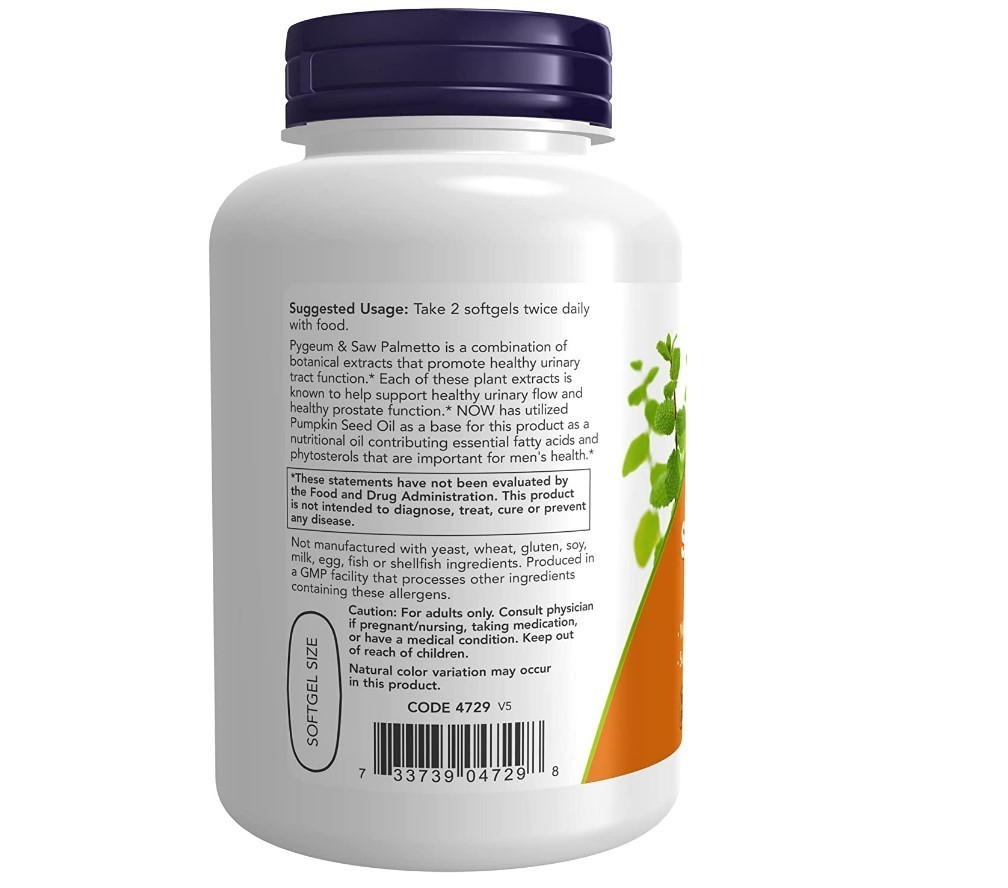 NOW Foods Pygeum & Saw Palmetto