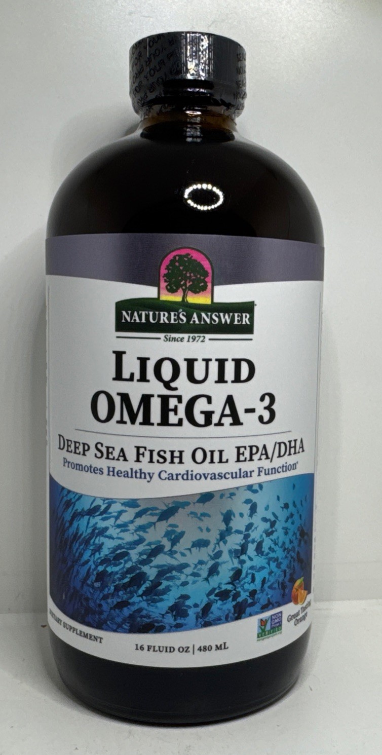 Nature’s Answer Liquid Omega 3 Deep Sea Fish Oil EPA/DHA Orange 480ml Exp 11/26