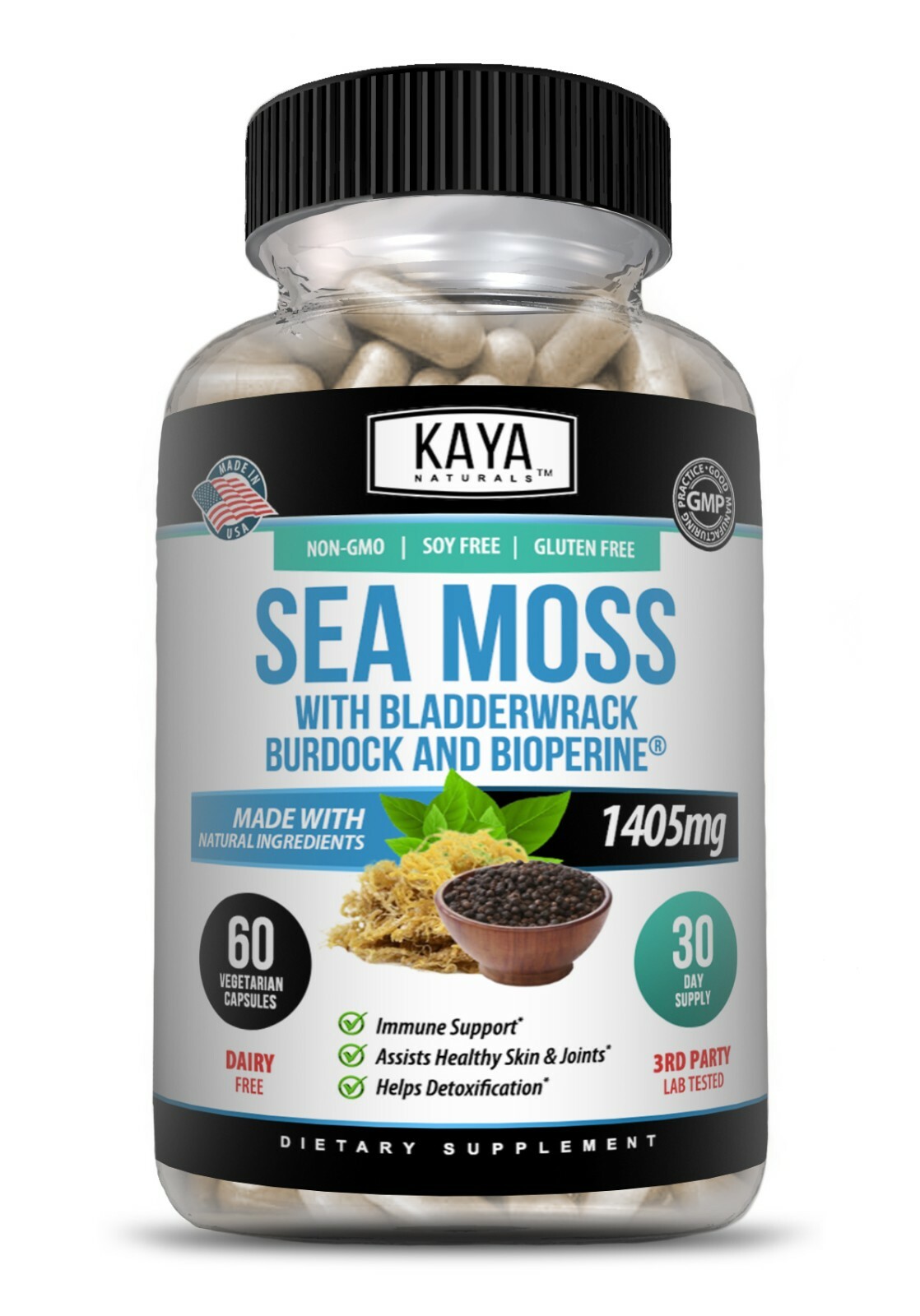 Organic Irish Sea Moss, Burdock Root, Bladderwrack Powder, Immune & Thyroid Care