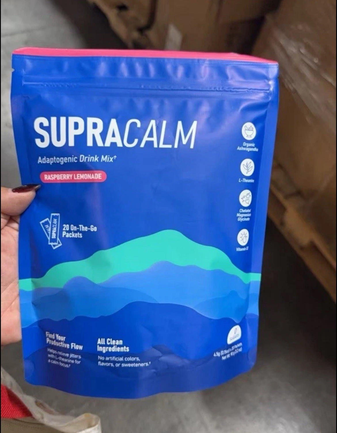 Supracalm Powdered Drink Packets (20) Relaxation & Focus No Sugar/GMO Exp 8/26