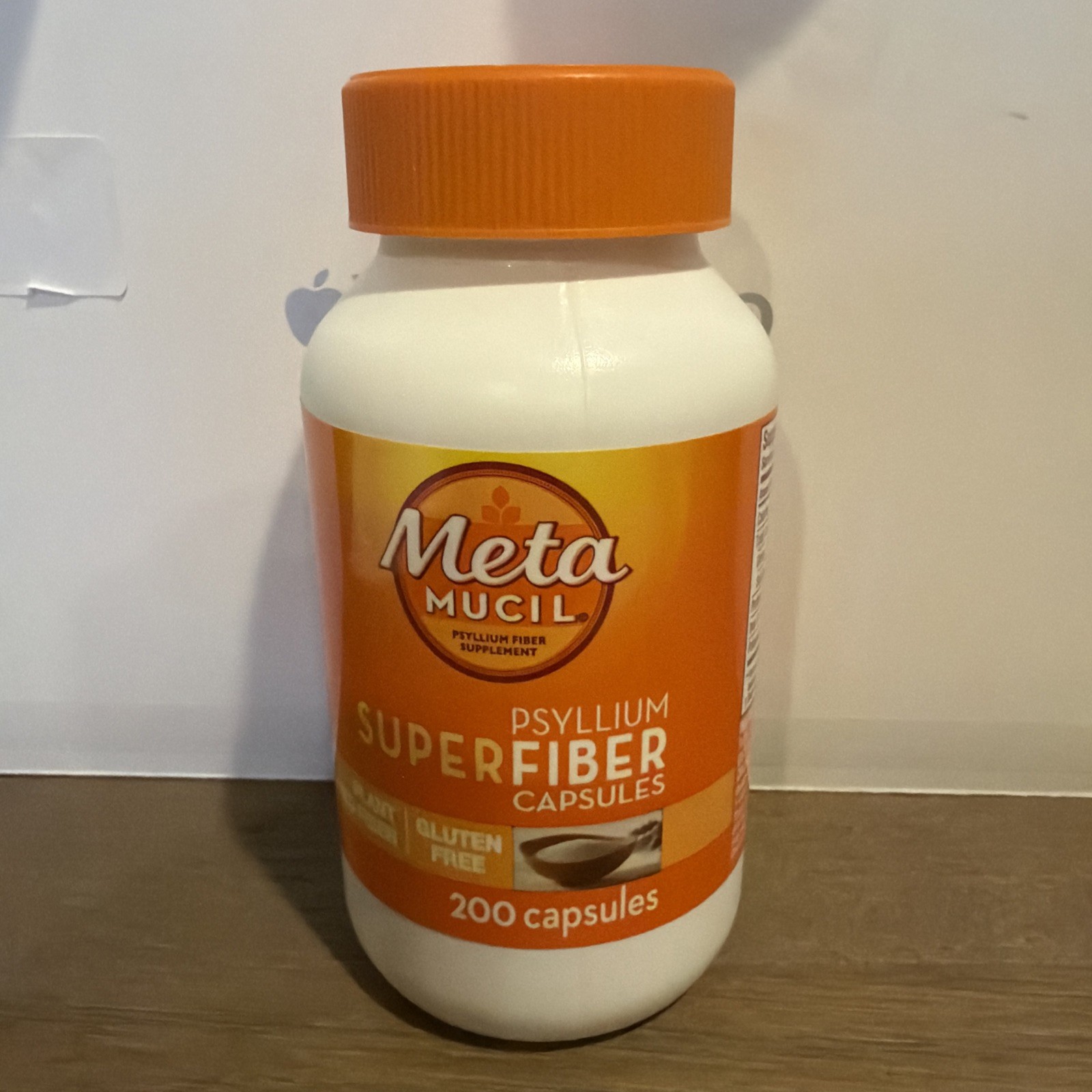 Metamucil Fiber 3-in-1 Psyllium Fiber Supplement 200 Capsules 08/27 EXP