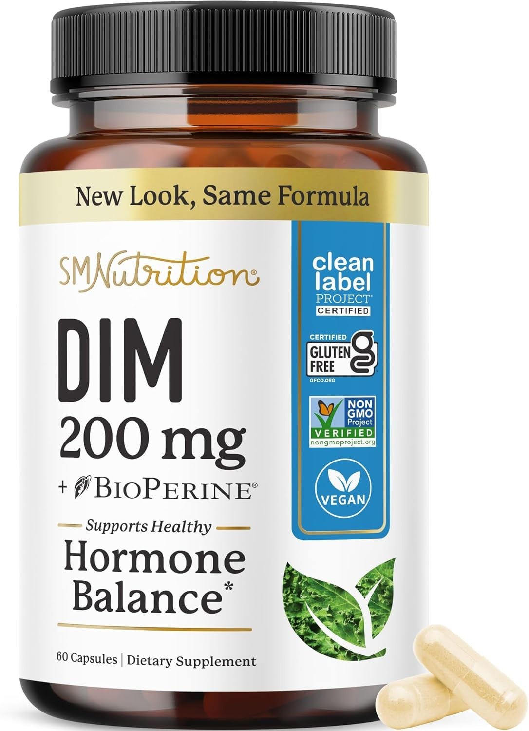 Hormonal Balance Supplement – 200 mg Diindolylmethane for All Ages – 60 Ct