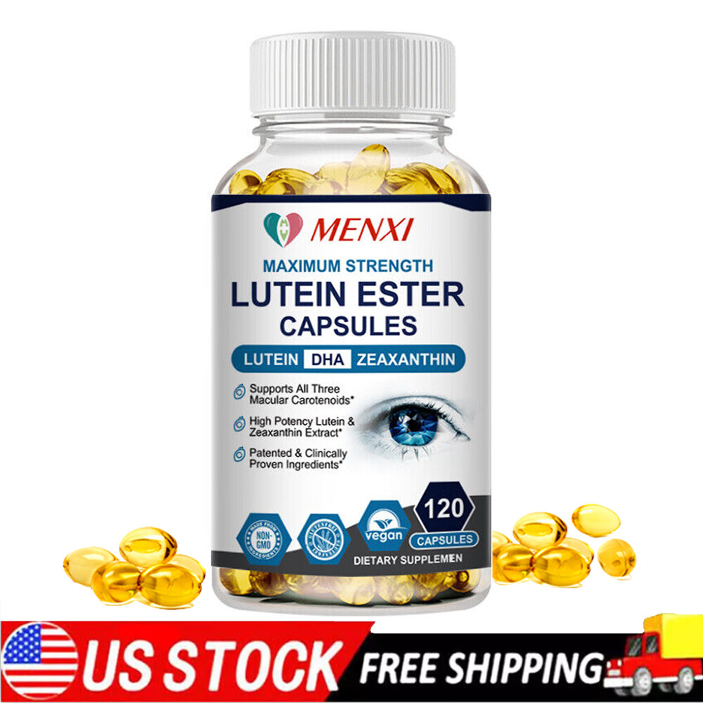 120Pcs Eye Health Natural Carotenoid Complex Supplement with Lutein, Zeaxanthin