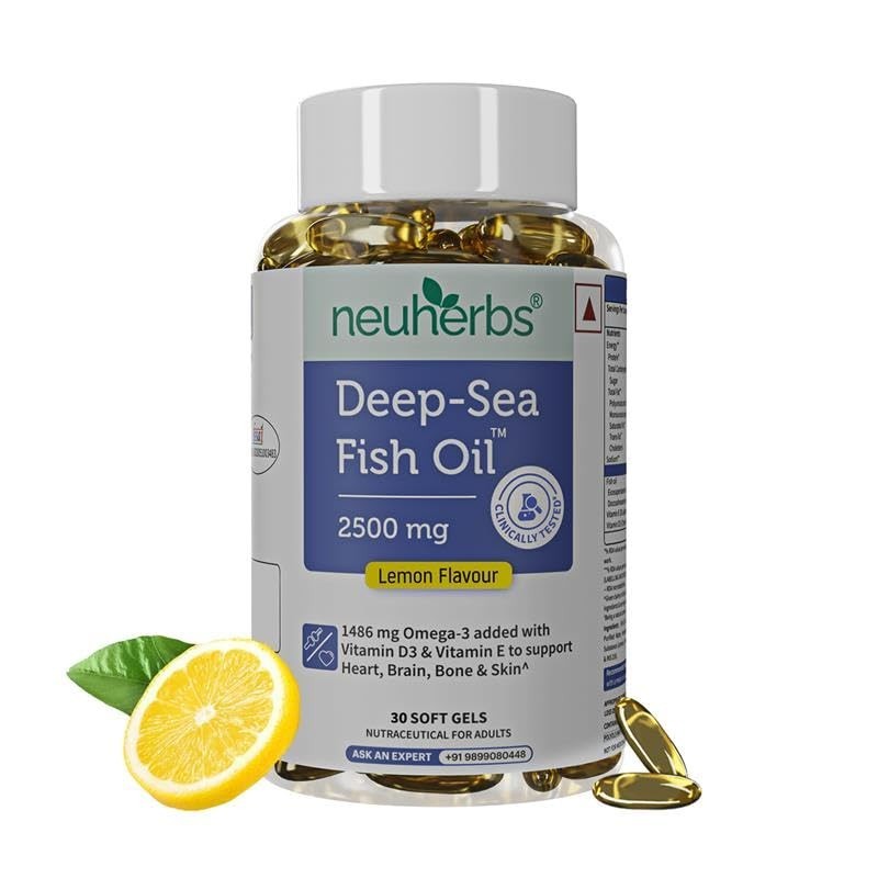 Deep Sea Omega 3 Fish Oil – Supplement Triple Strength 2500 Mg, No Fishy Burp