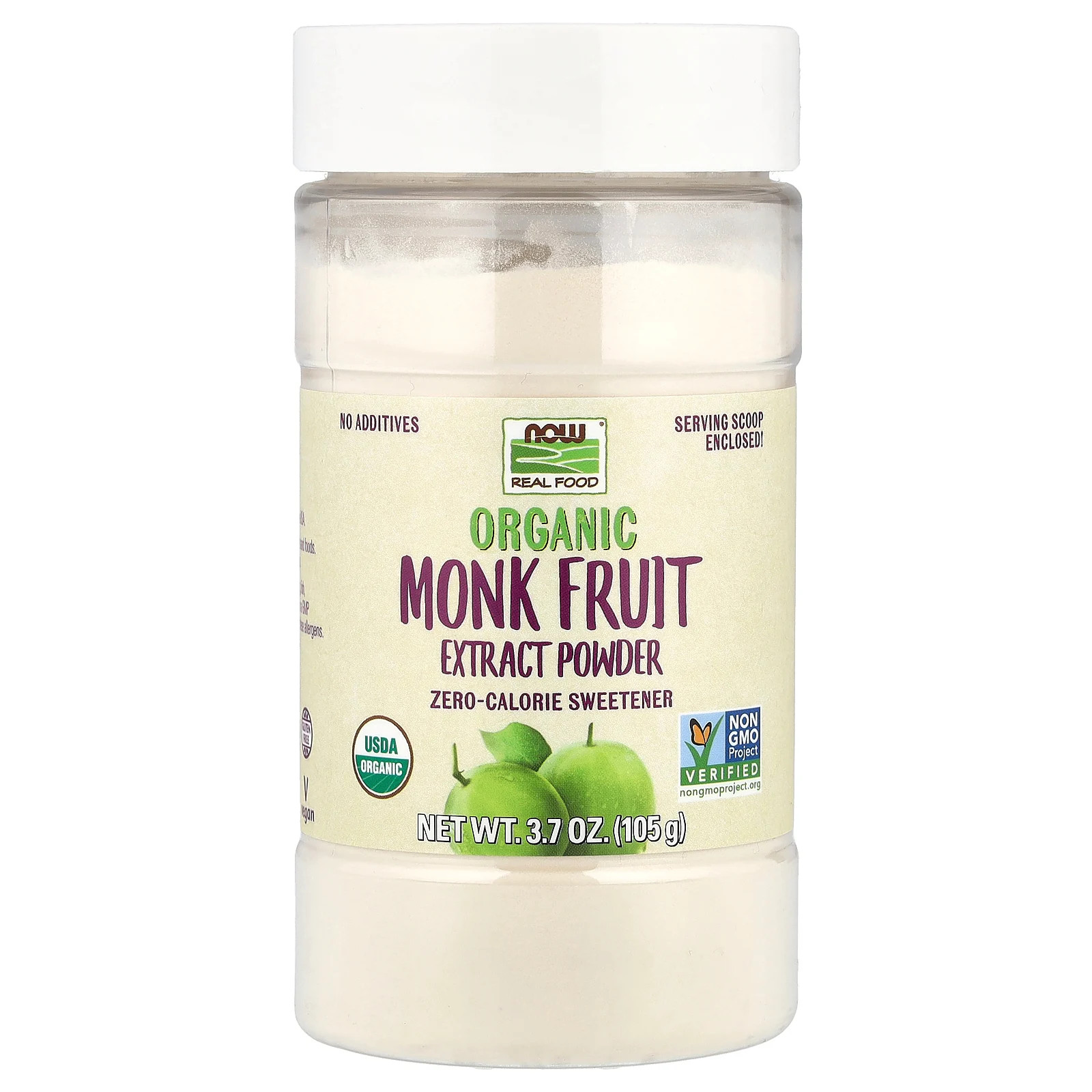 Organic Monk Fruit Extract Powder, Zero-Calorie Sweetener, 3.7 oz (105 g)
