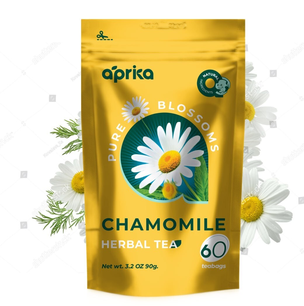 Pure Chamomile Tea Bags, 60 count per pack, Caffeine-free, Organic Tea, Non-gmo
