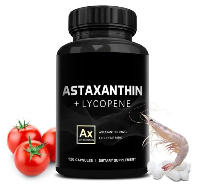 Astaxanthin 24mg Lycopene 50mg- Support Eye & Heart Health, Antioxidant