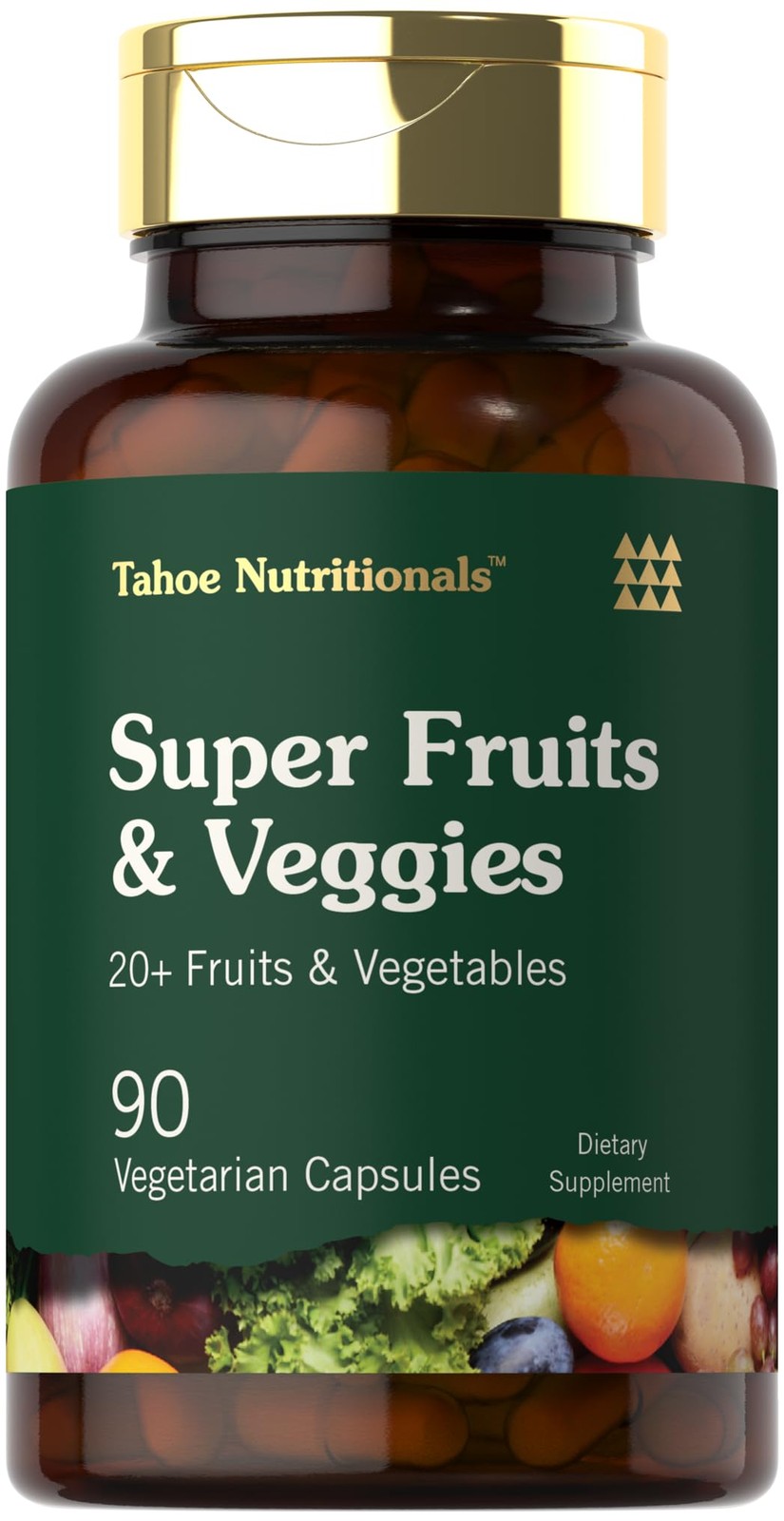 Super Fruits and Veggies Capsules | 90 Count | Vegetarian, Non-GMO and Gluten…
