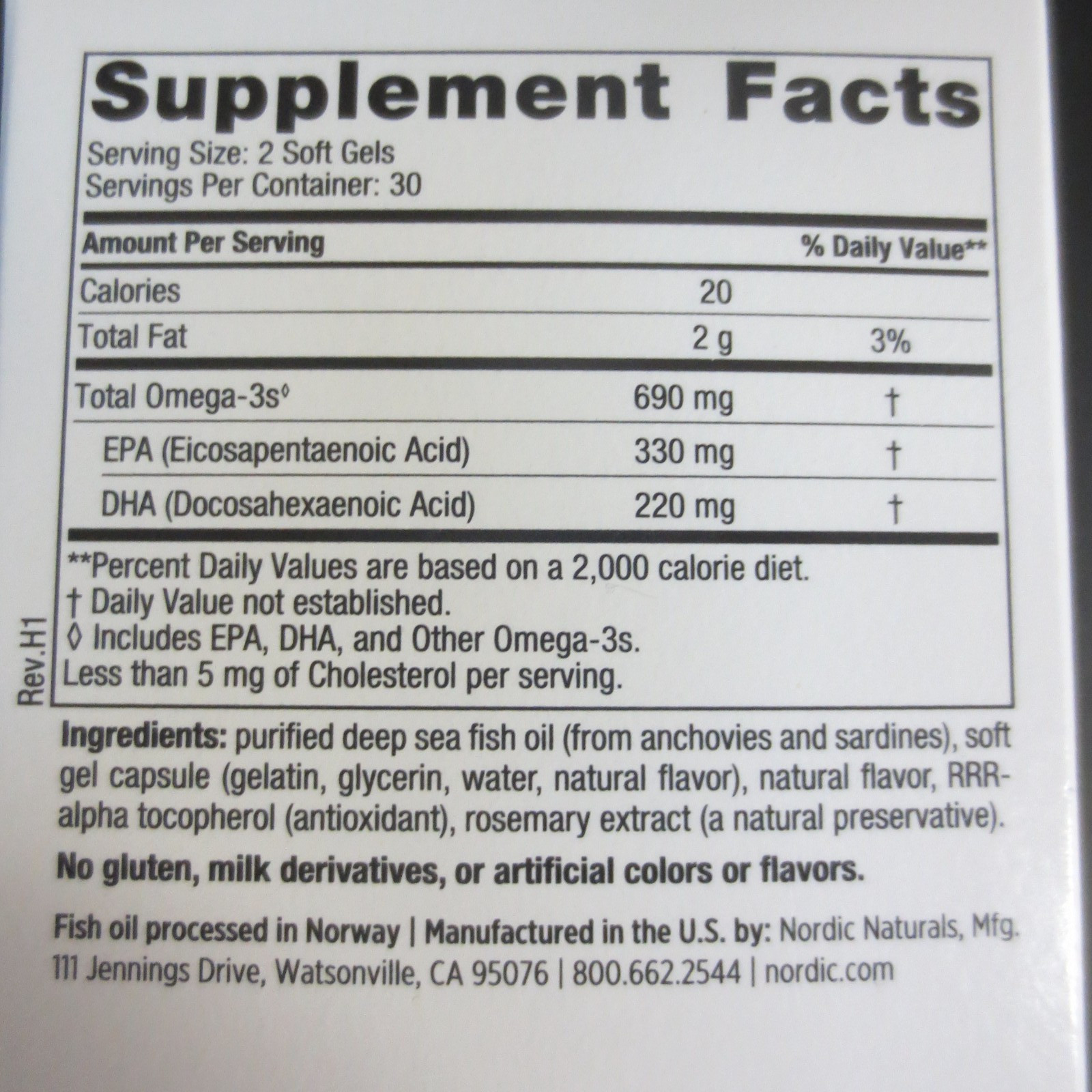 Nordic Naturals Omega-3, Lemon Flavor – 60 Soft Gels – 690 mg – 2 BOXES