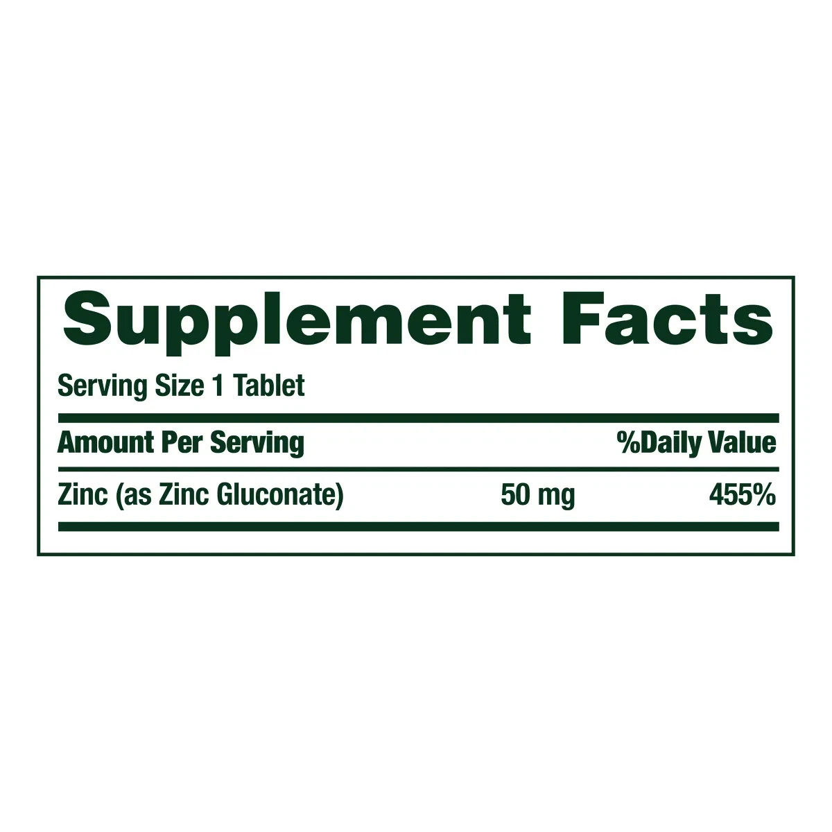 Nature’s Bounty Zinc 50 mg 200 Tablet Support Immume System EXP 02/2029