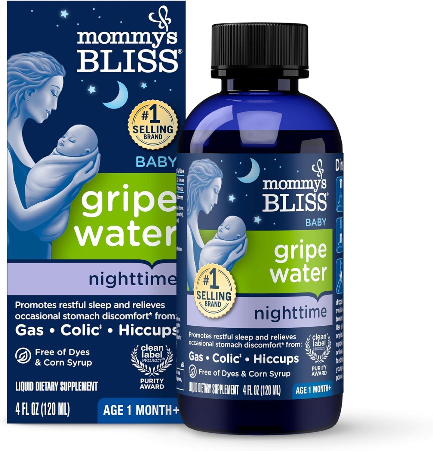 Mommy’s Bliss, Bottle, Mommy’s Bliss Night Time Gripe Water for Baby’s Tummy Tro