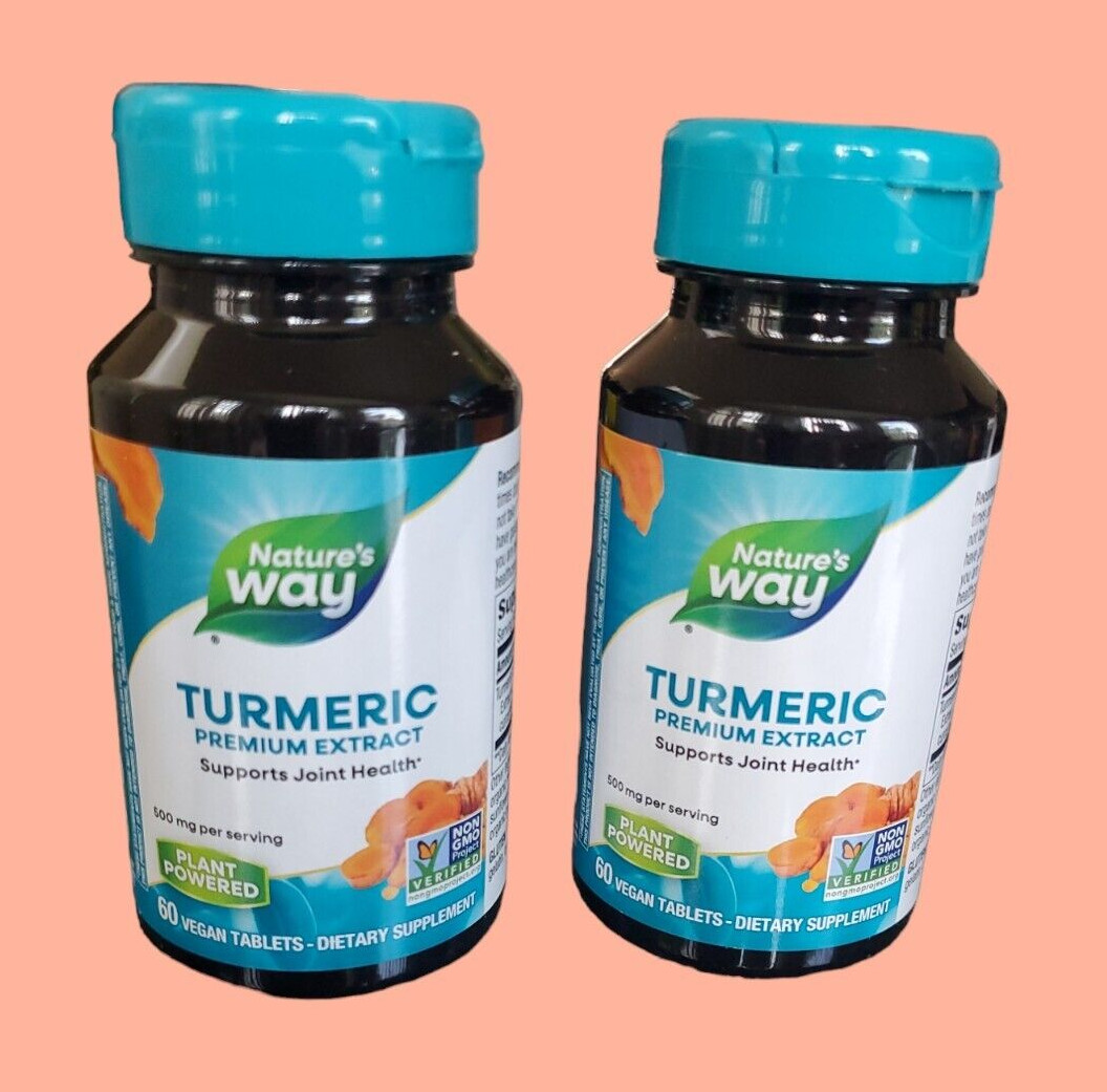 2 PACK Nature’s Way Turmeric Joint Health 500 mg (60+ 60 Tablets ) EXP. 2027