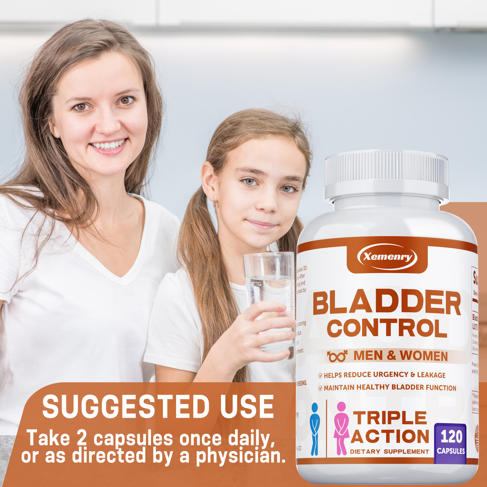 Bladder Control – Pumpkin Seed Extract, Cranberry, Promotes Bladder Health