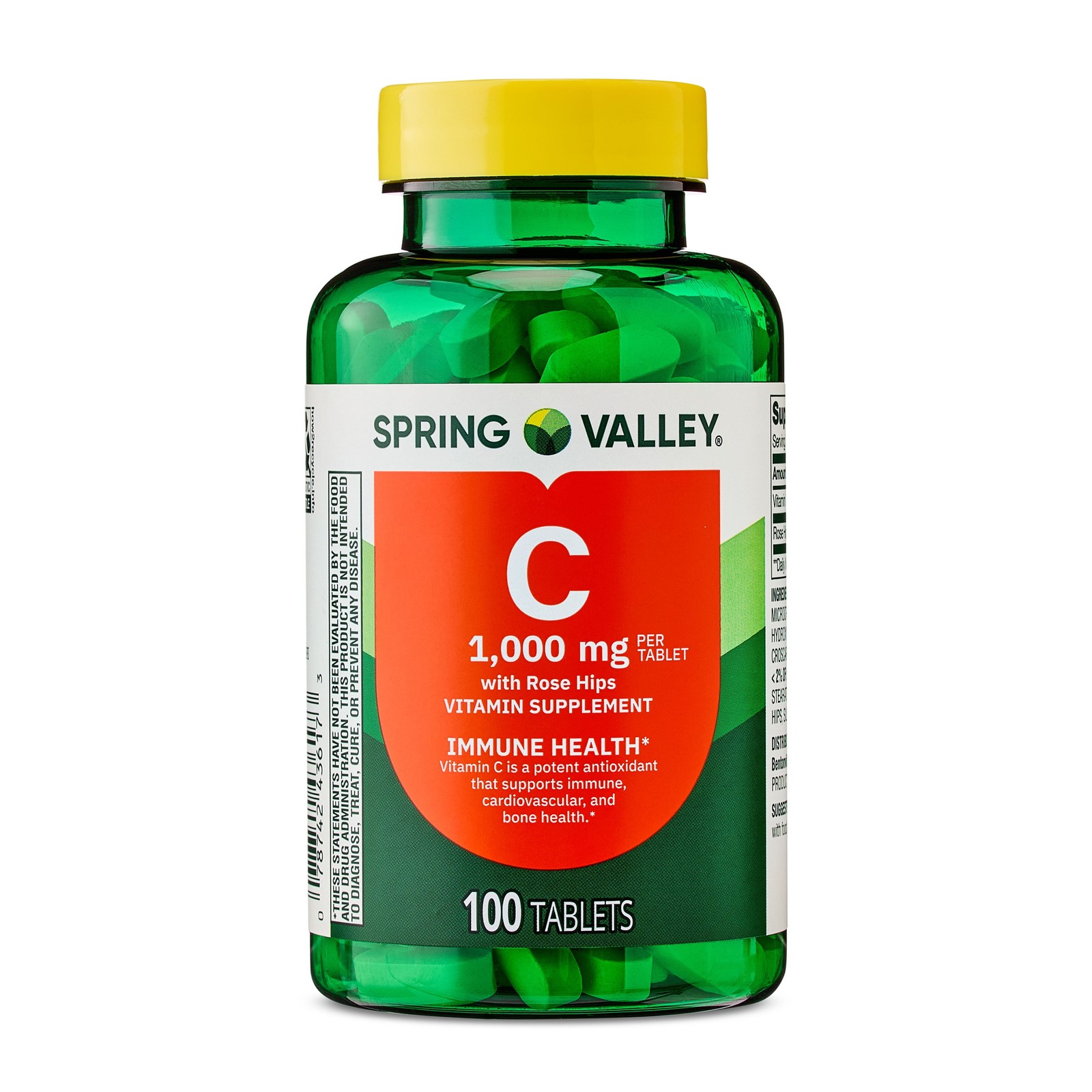 Vitamin C with Rose Hips 1000 Mg Tablets, 100 Ct