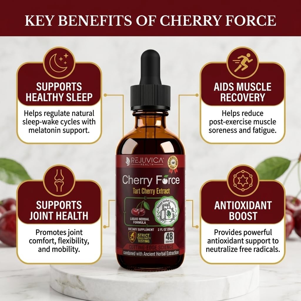Tart Cherry Extract Liquid – Advanced Phytonutrient Formula for Better Absorptio