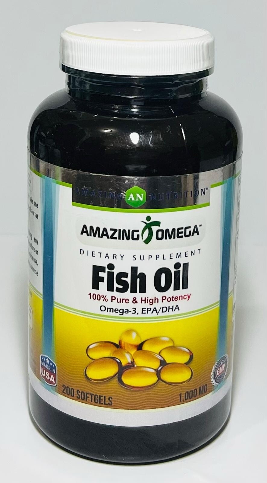 Amazing Omega Fish Oil Omega 3 EPA/DHA 1000MG 200 Softgels✅💊