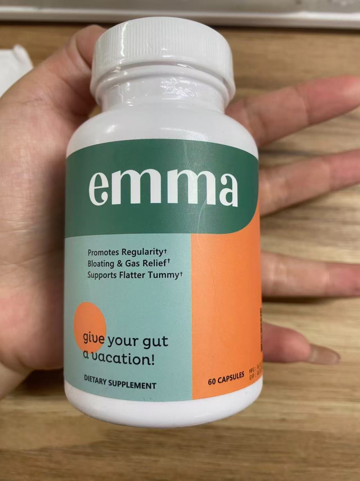 2 package Emma Gut Health Supplement 180 Capsules for Bloating Relief & Leaky…