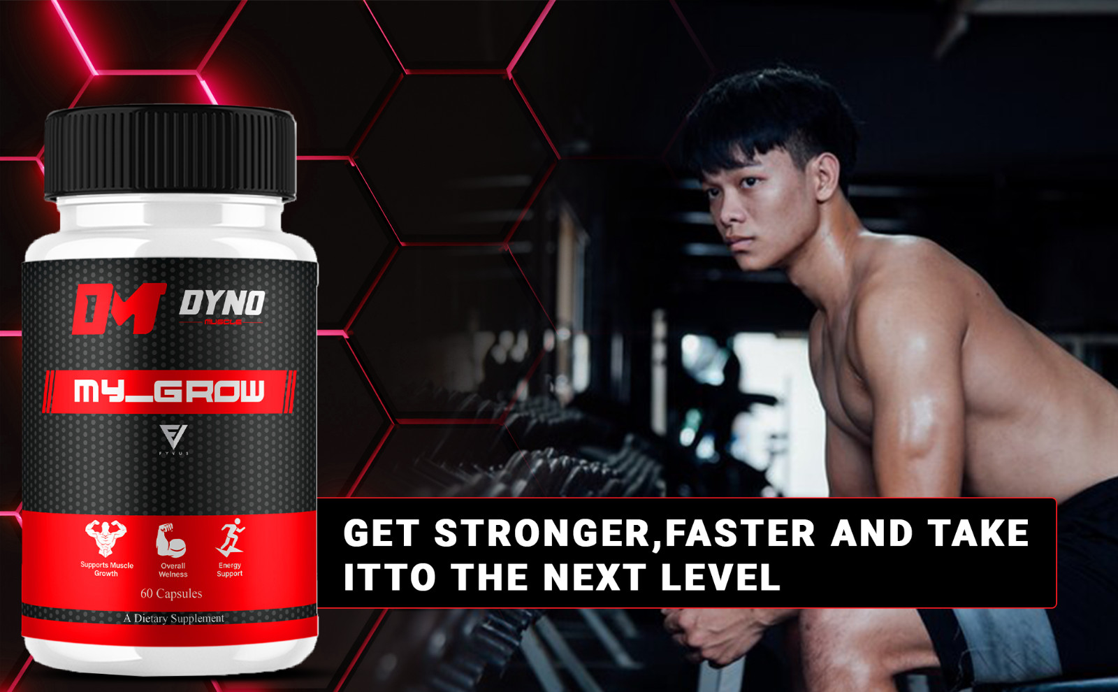 (2 Pack) Dyno My-Grow Muscle Support Dyno My-Grow Supplement (120 Capsules)
