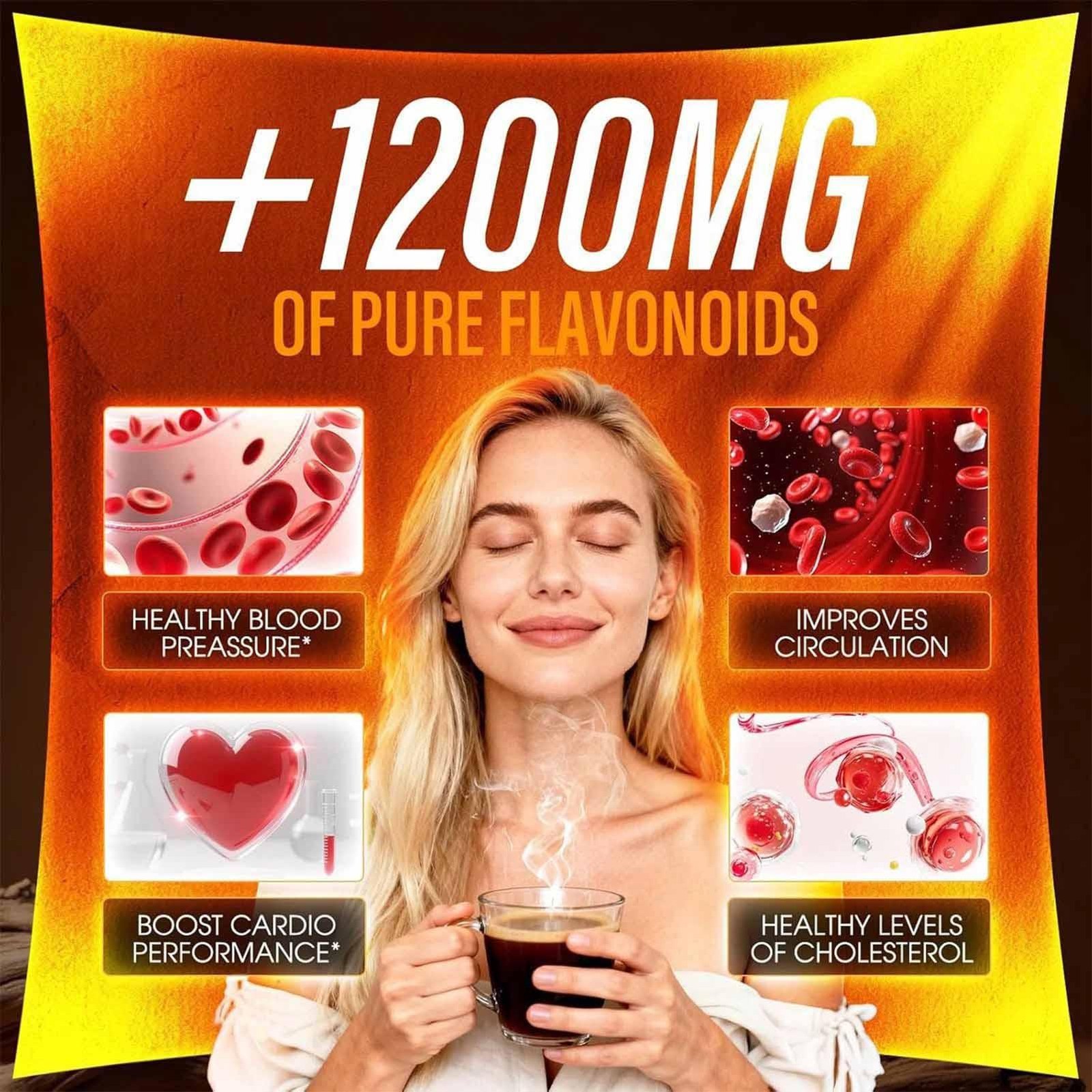 Black Forest elevated Flavanol Cocoa Powder And Flavonoids Supplements 1200mg