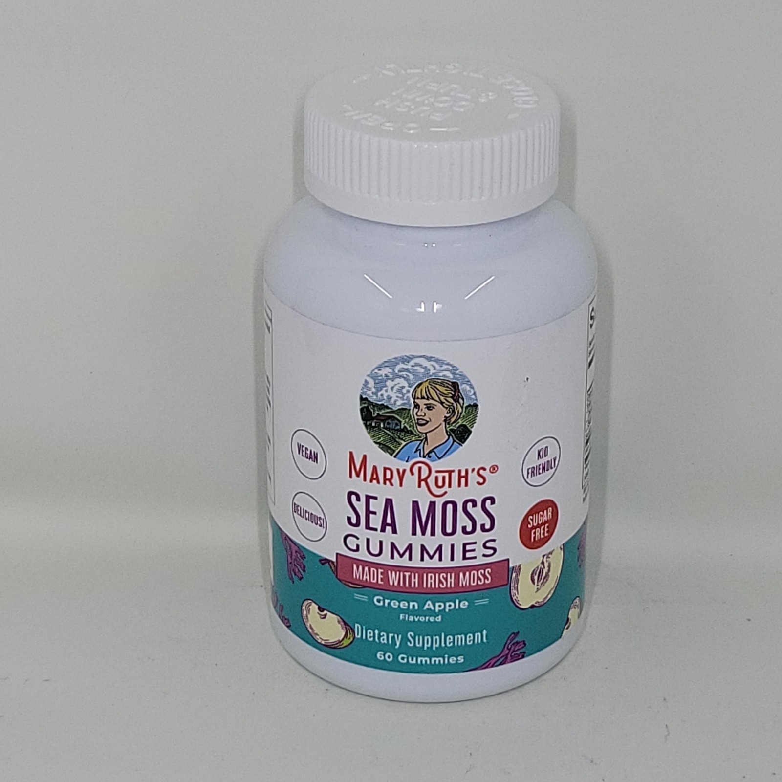 New MaryRuth’s Sea Moss Gummies, Vegan, Certified, 60 Count Bottle-Exp 8/2027