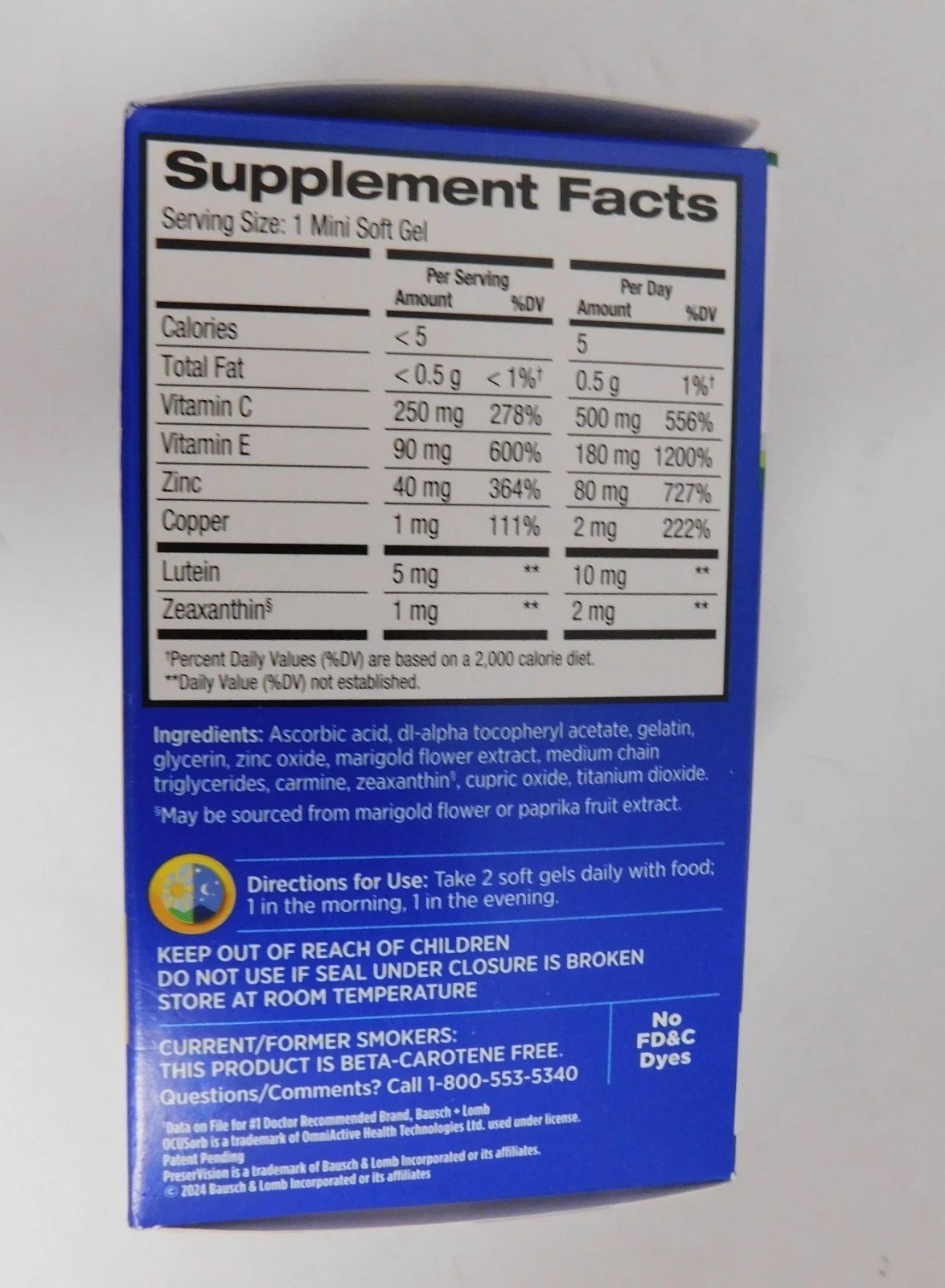 2 BOXES Bausch+Lomb PreserVision AREDS 2 Formula 240 Softgels Total Exp 9/2026