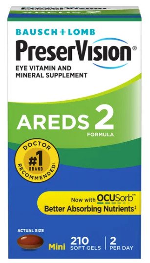 PreserVision AREDS 2 Formula Vitamin & Mineral Supplement 210 ct Mini Soft Gels