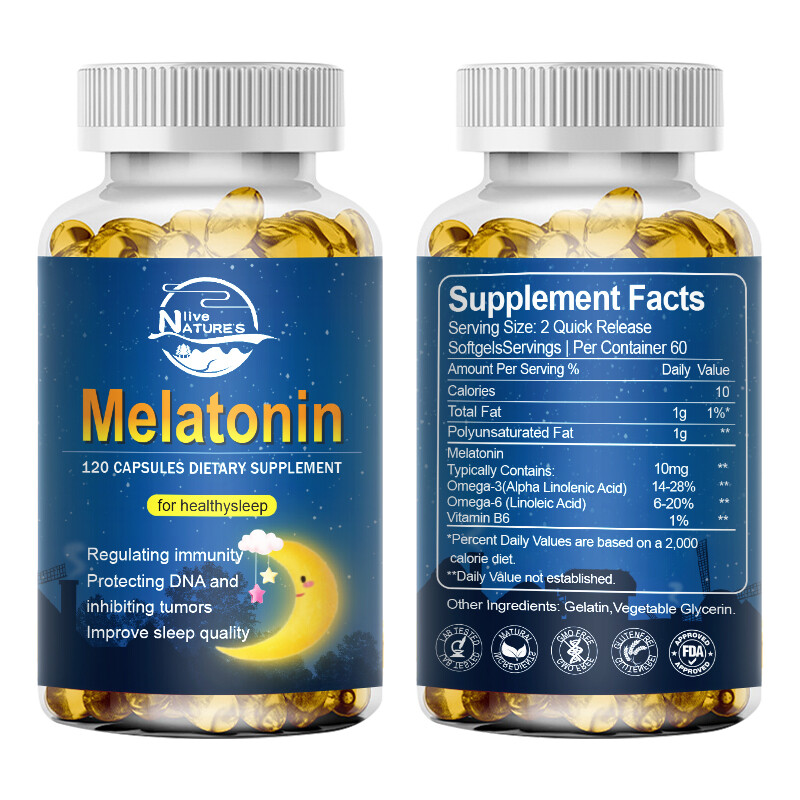 10mg Sleep Support Capsules Improve Sleep Quality Relieve Stress Sleep 4× 120Pcs