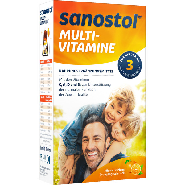 Sanostol Multi-Vitamin Juice for children from 3 years (460ml) New from Germany