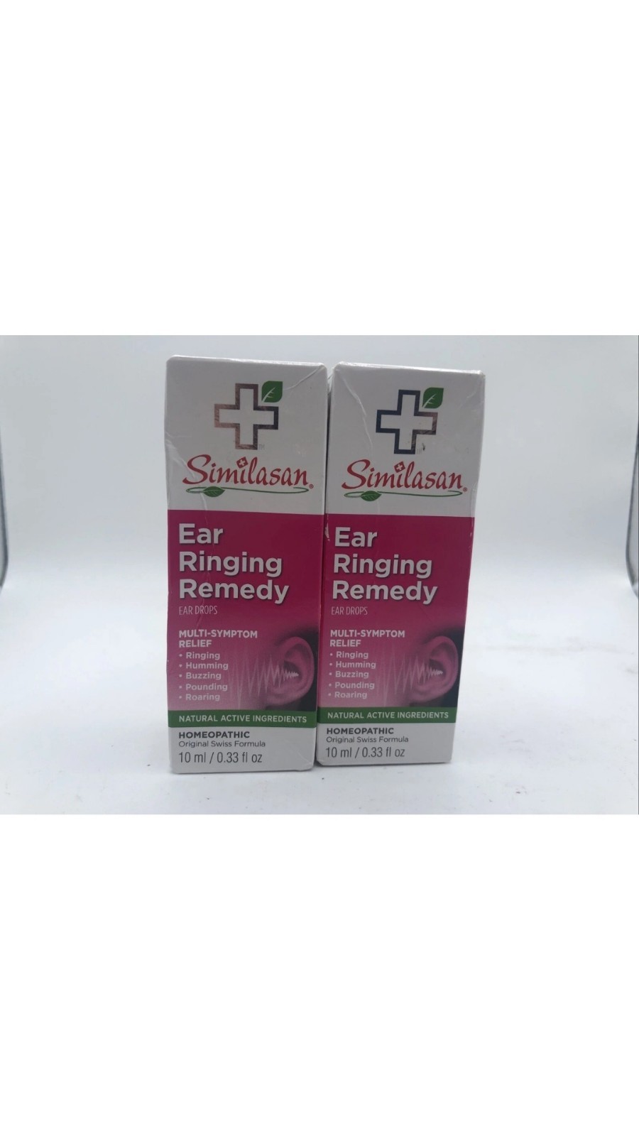 Similasan Ear Ringing Remedy Ear Drops – 10 mL / .33 fl oz – Exp08/2027 Lot of 2