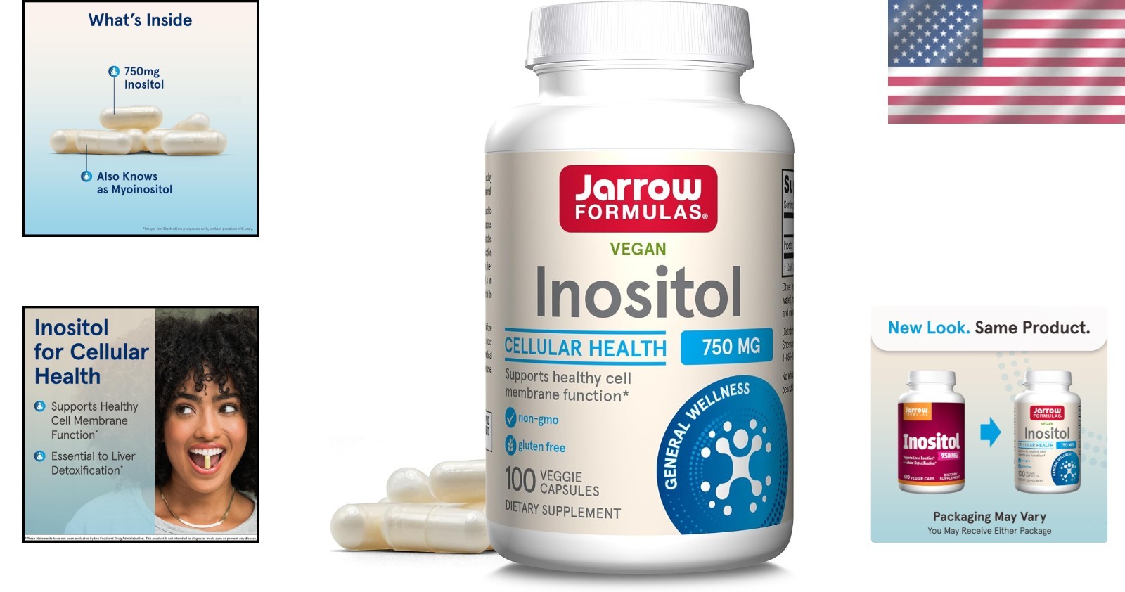 Inositol 750 mg – Ultimate Liver Support & Cellular Health, 100 Veggie Capsules