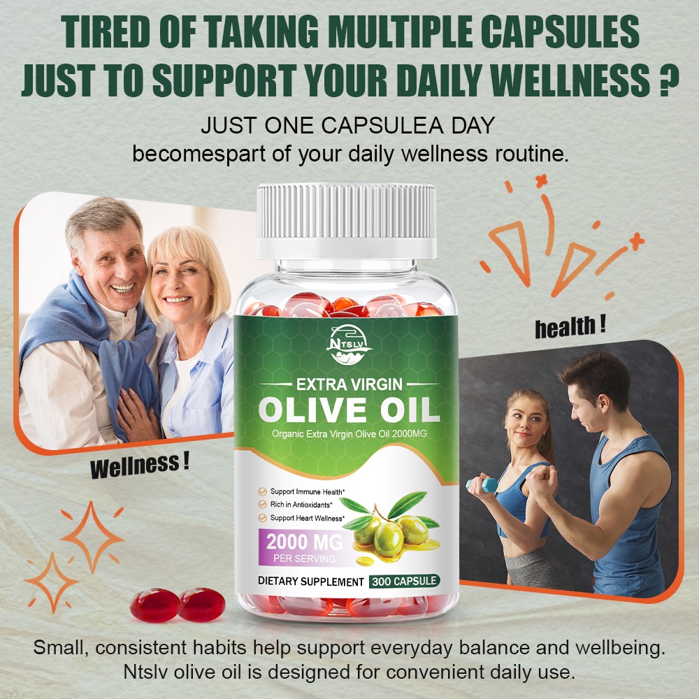 Olive Oil 2000mg 300 Capsules Heart Wellness Dietary Supplement