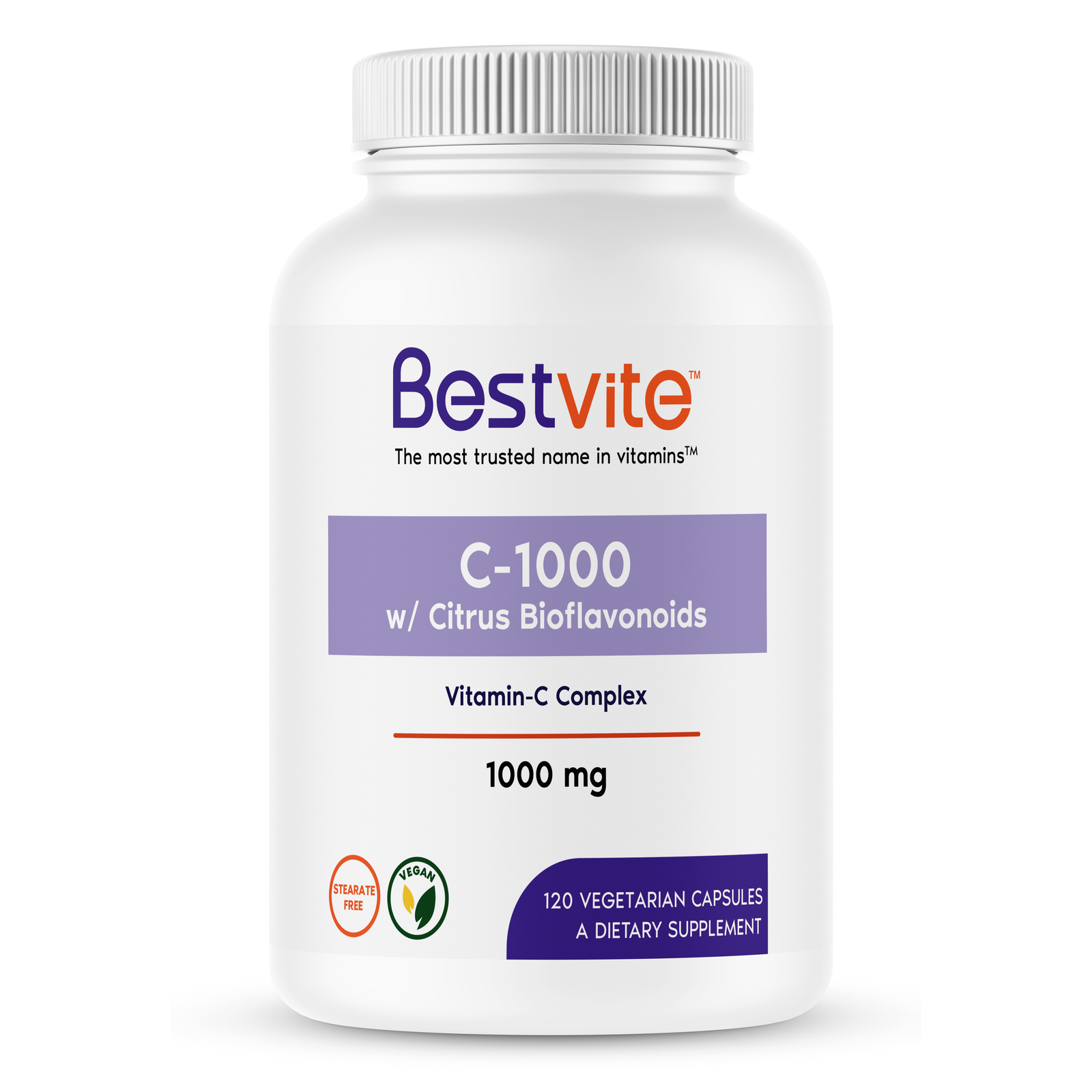 Vitamin C 1000mg per Capsule (120 Vegetarian Capsules) with Citrus Bioflavonoids