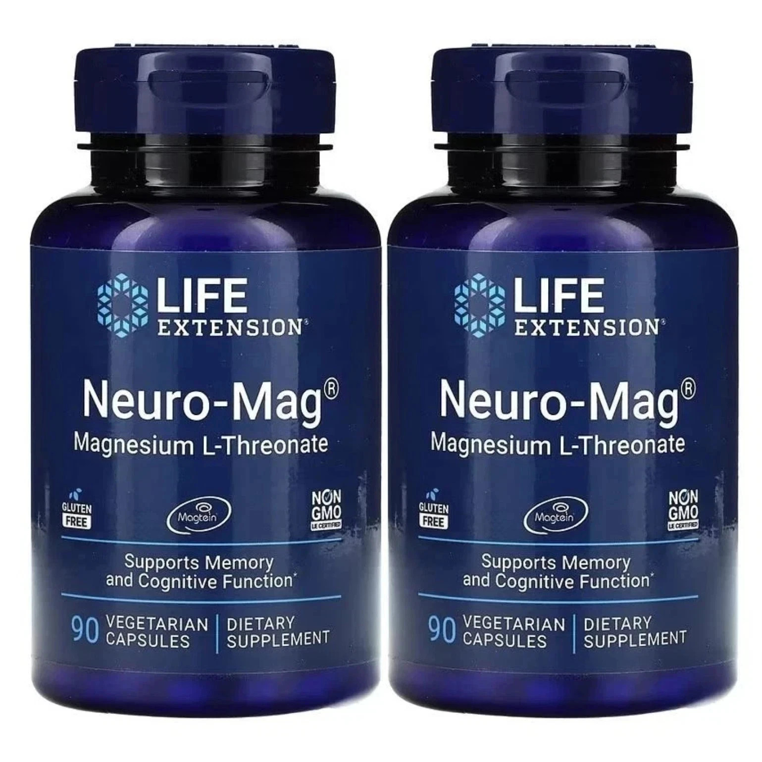 2 PACK Neuro-Mag Magnesium L-Threonate from 2000 mg Magtein – Life Extension