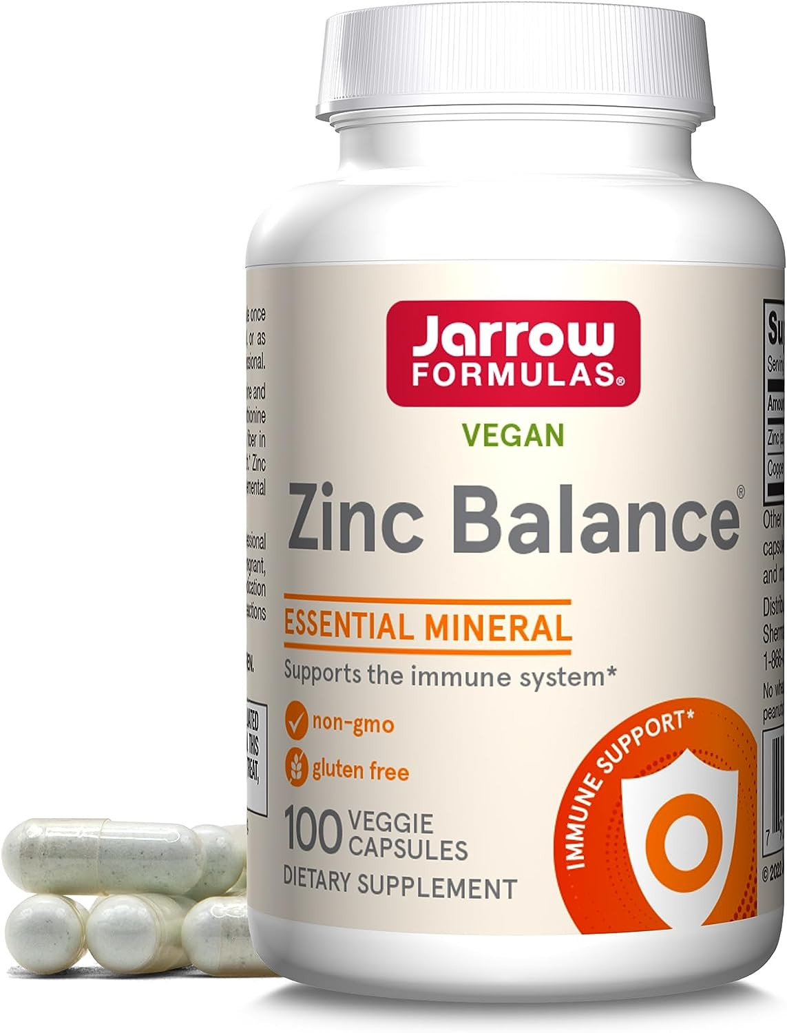 Jarrow Formulas Zinc Balance 15 Mg – 100 Servings (Veggie Caps) – Includes Coppe
