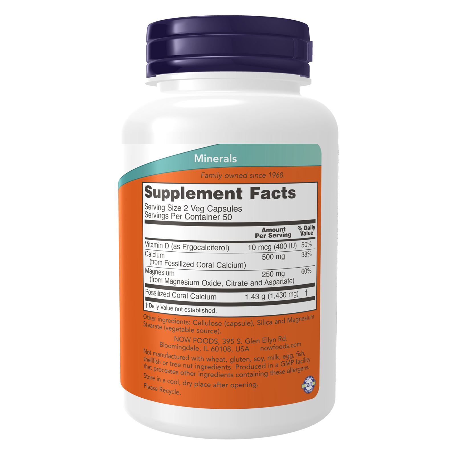 NOW FOODS Coral Calcium Plus 100 Veg Capsules