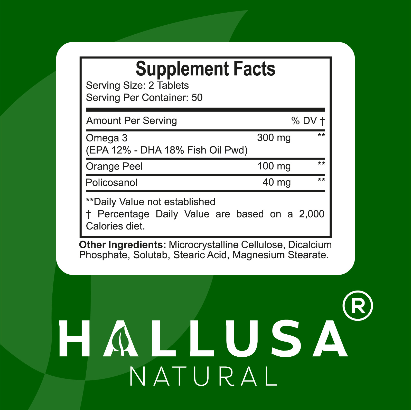 HALLTRIGLIC – Triglycerides & Cholesterol – Cardiovascular Health – 100 Tab