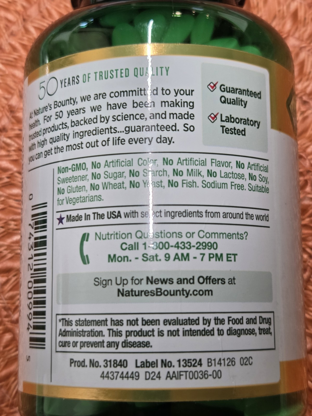 Nature’s Bounty Zinc 50mg Immune Support Antioxidant 250 Count EXP 03/29