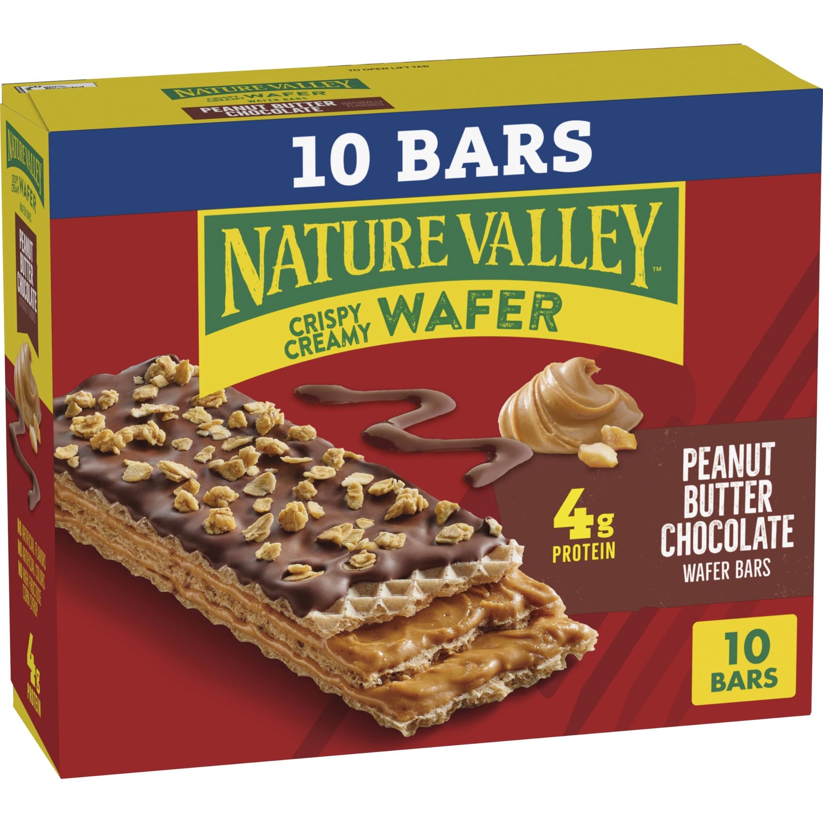 Nature Valley Crispy Creamy Wafer Bars, Peanut Butter 10 Count (Pack of 1)