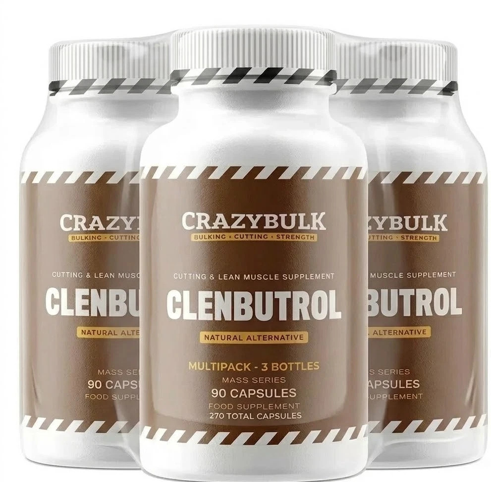 CrazyBulk CLENBUTROL CUTTING & LEAN MUSCLE MUSCLE Supplement 90 caps | Pack of 3