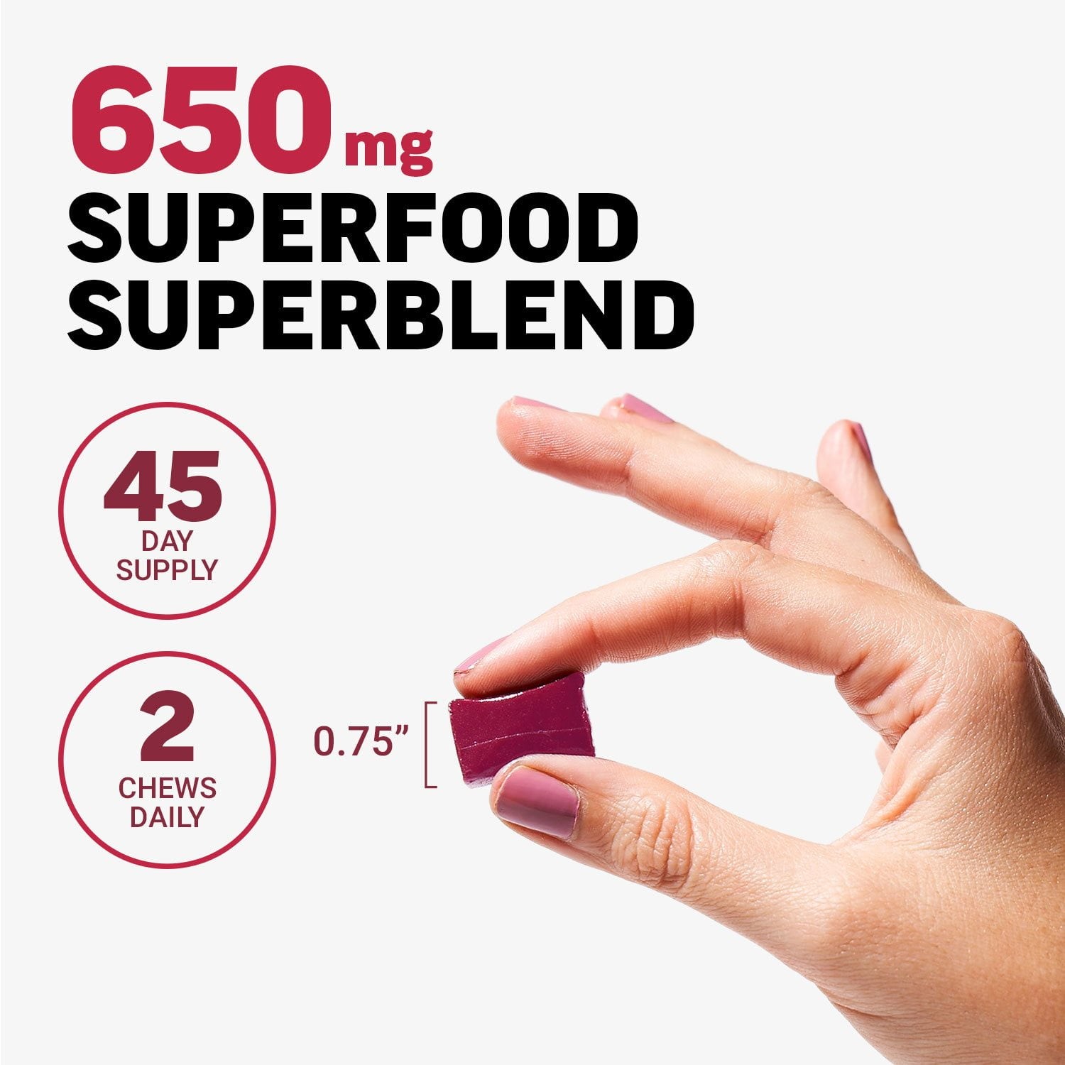 Force Factor Total Beets Soft Chews Açai Berry SOFT & DELICIOUS 90 ct.