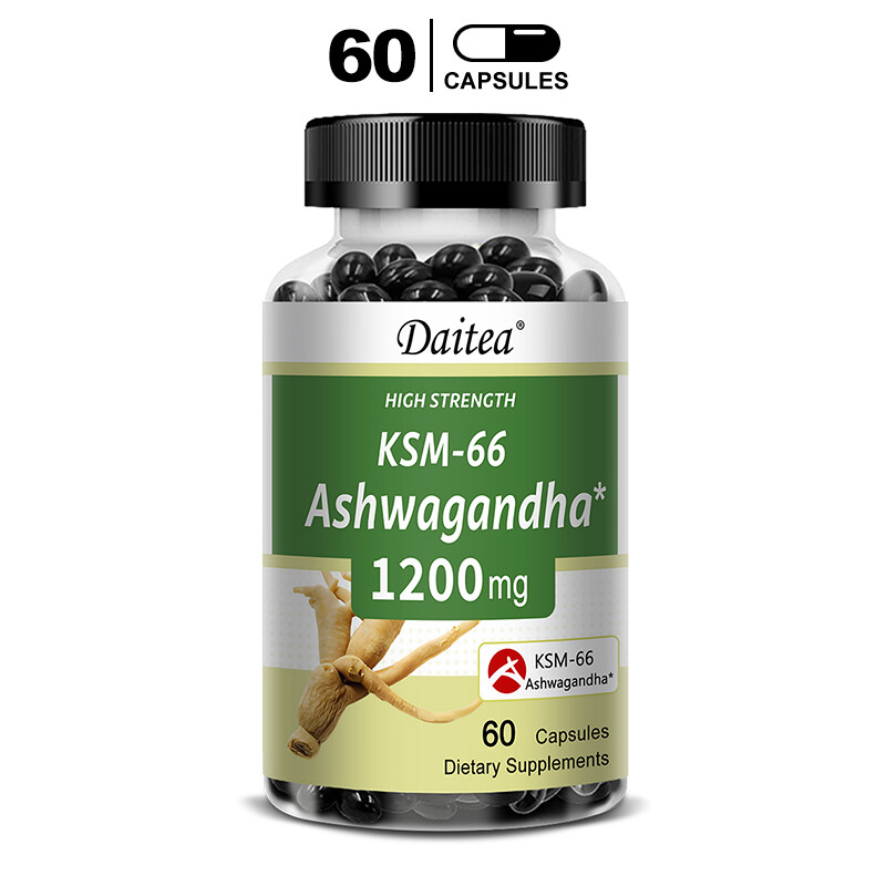 KSM-66 Ashwagandh 1200mg 60/120 Caps Energy, Anxiety Relief, Relaxation