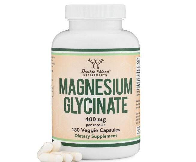Magnesium Glycinate, 400 mg per capsule, 180 veggie capsules