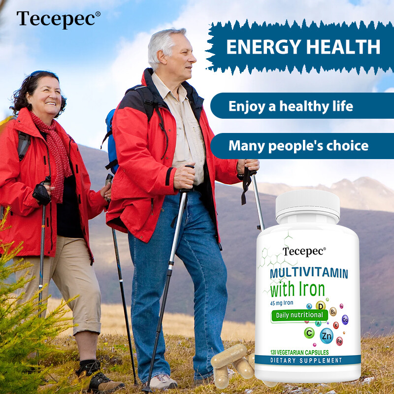 Multivitamin with 45 mg of Iron | Easy to Swallow Capsule | Immune Support