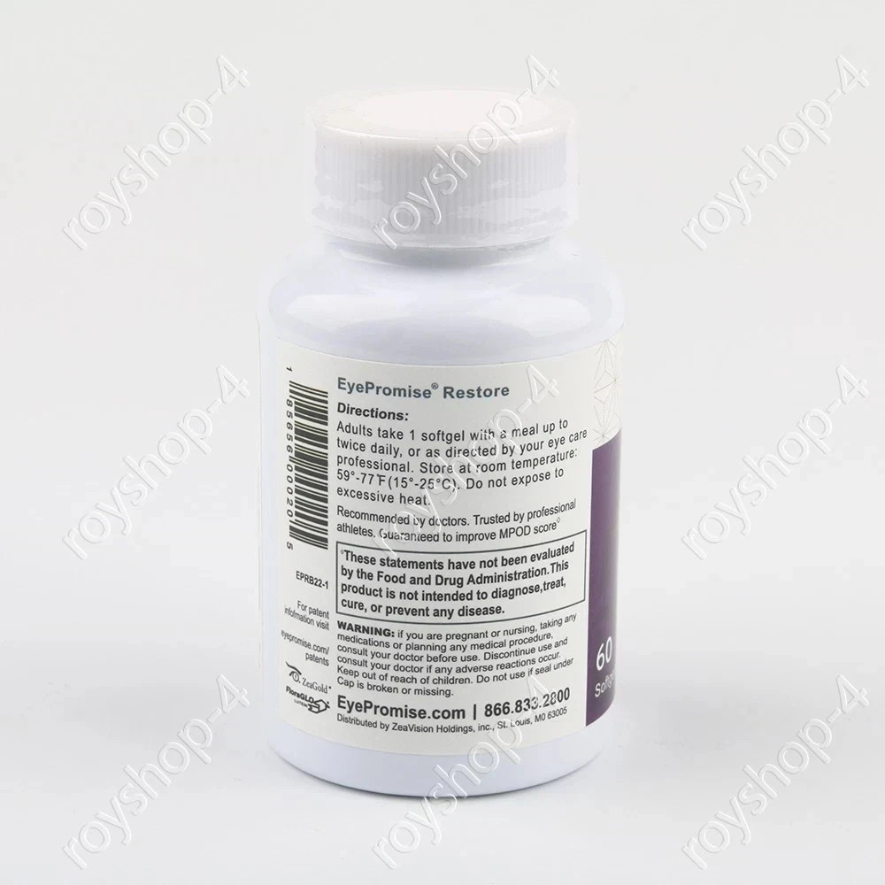 EyePromise Restore Supplement-Complete Macular Health Formula-60 Softgels