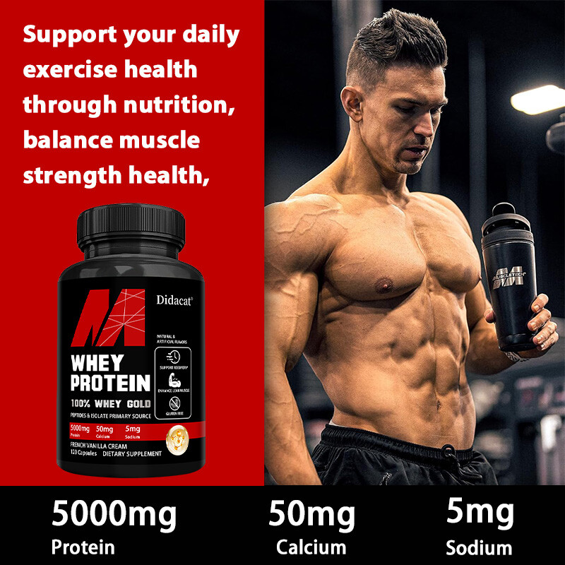 Whey Protein Capsules – Maintain Muscle Strength-Perfect Body Shape-120 Capsules