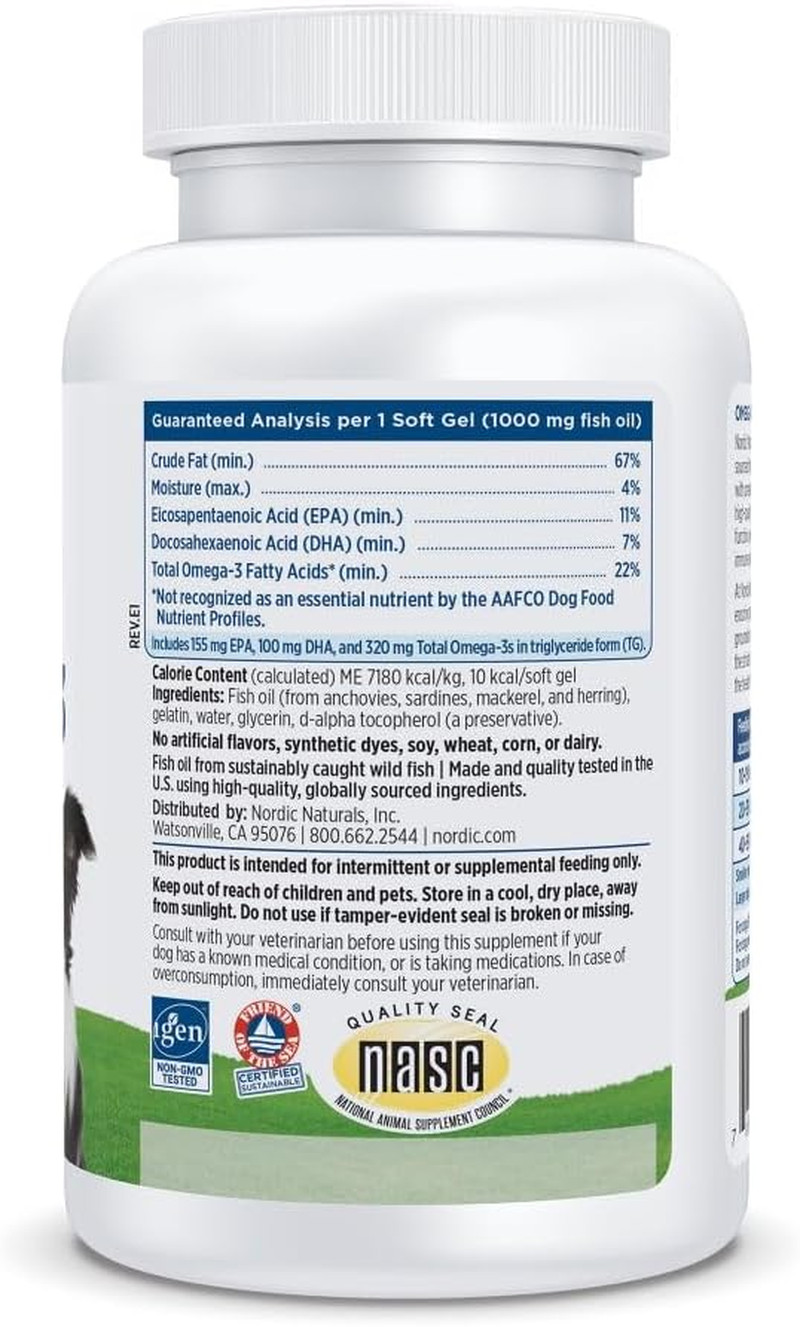 Omega-3 Pet, Unflavored – 90 Soft Gels – 320 Mg Omega-3 per Soft Gel – Fish O…