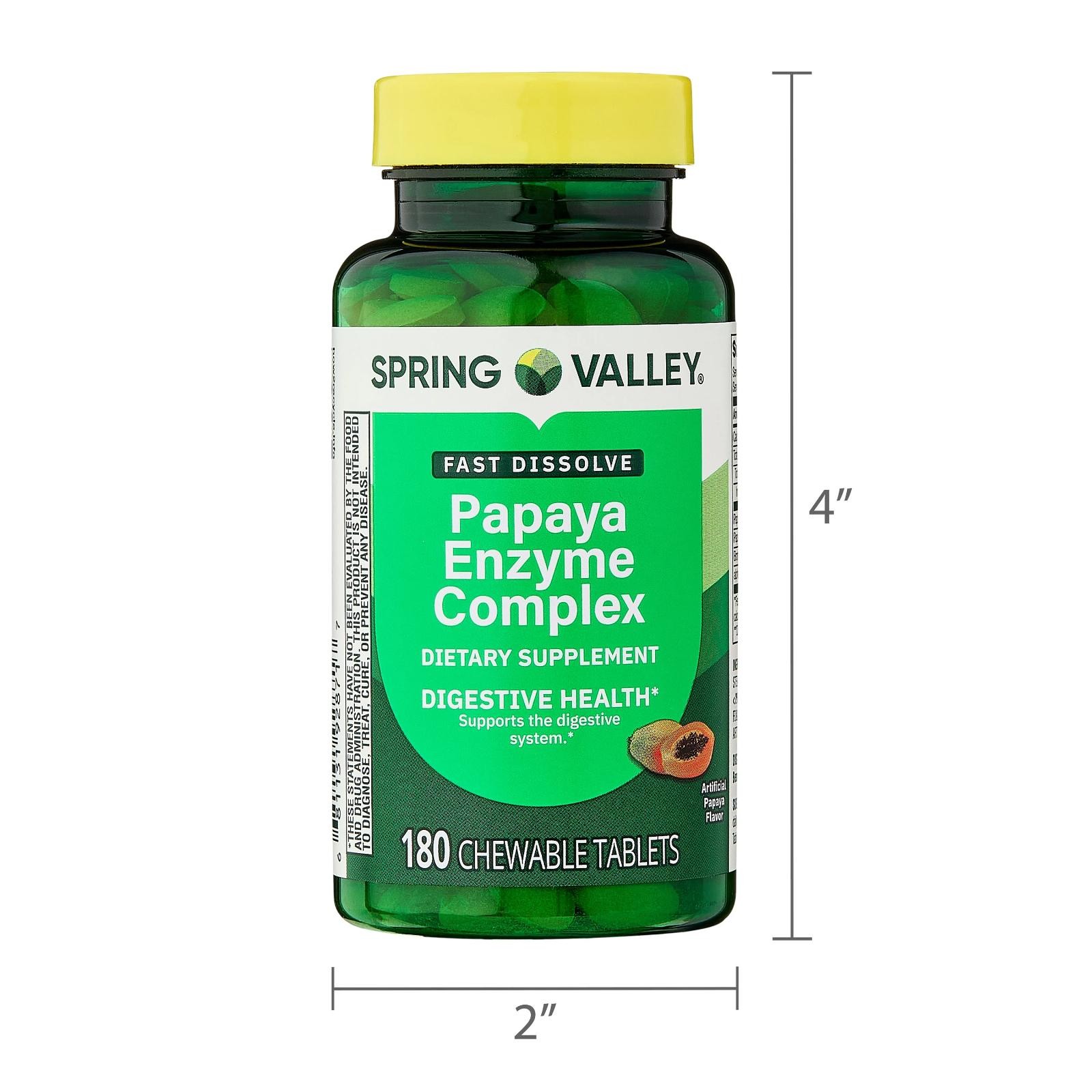 Papaya Enzyme Complex Tropical Flavor Digestion Nutrient Absorption, 180 Chews