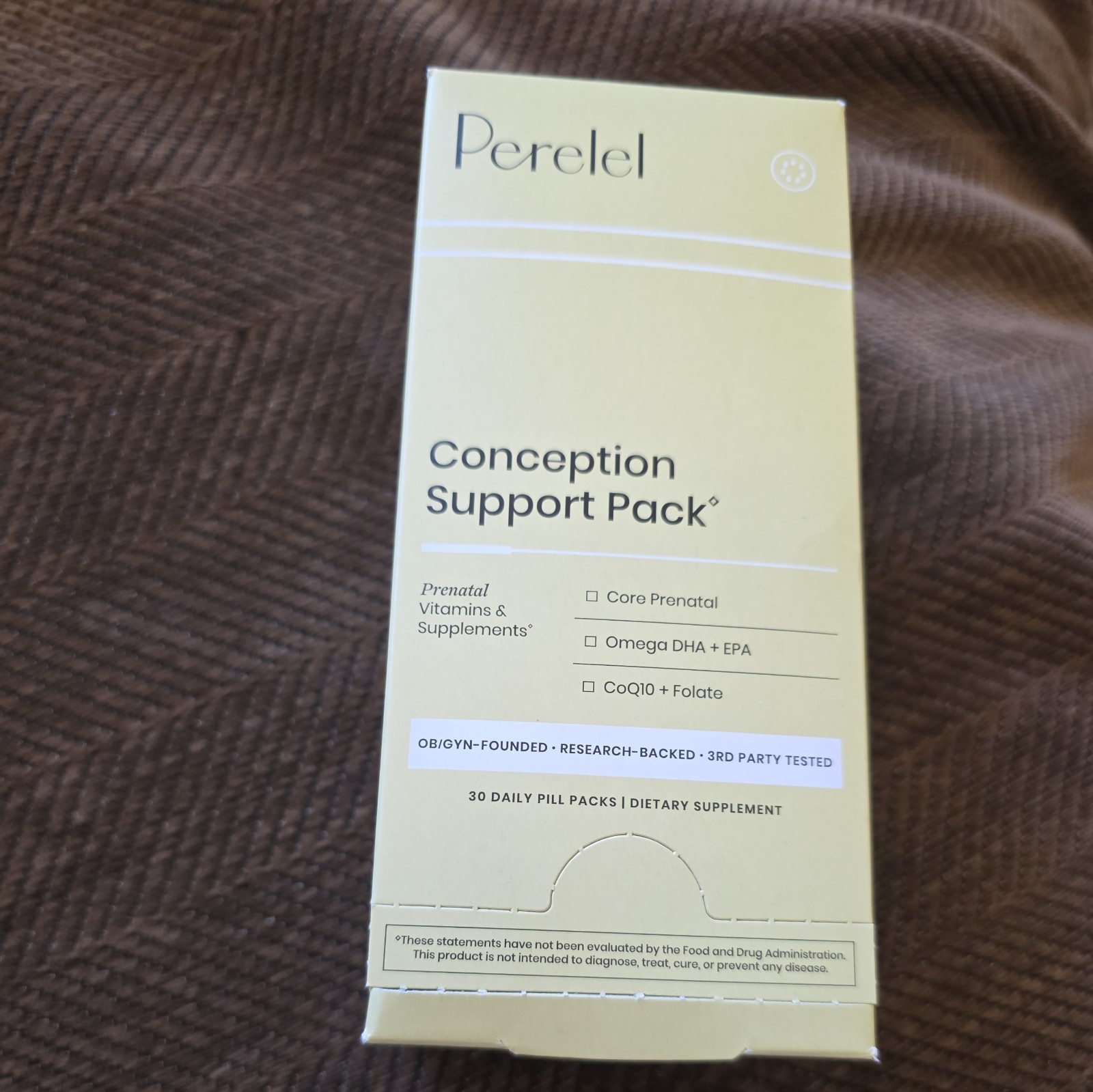 Perelel Conception Support Pack Prenatal Multivitamin DHA CoQ10 30 Packs 11/27